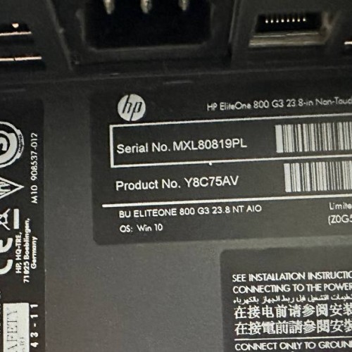 آل این وان  Stock  فریم لس اچ پی HP EliteOne 800 G3 AIO