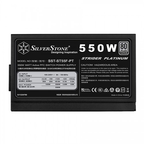 منبع تغذیه 550 وات تمام ماژولار سیلوراستون مدل SST-ST55F-PT